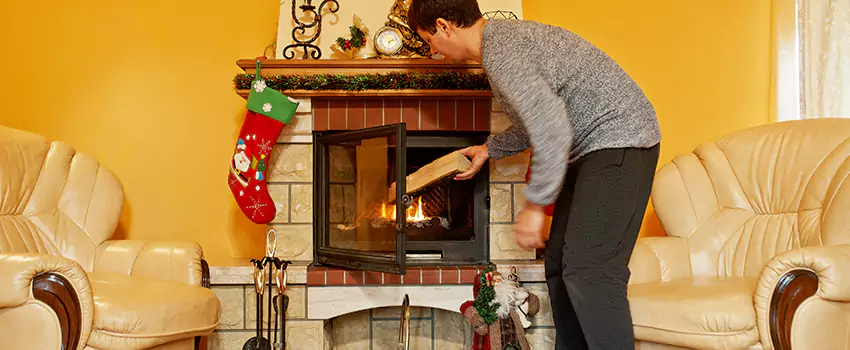 Rusted Metal Fireplace Restoration in Sandy, Utah